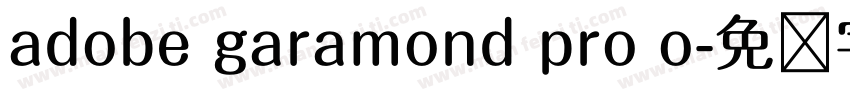 adobe garamond pro o字体转换